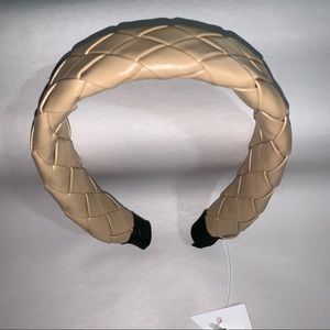 NWT Shashi x Neiman Marcus hand woven INTRICATO leather headband padded